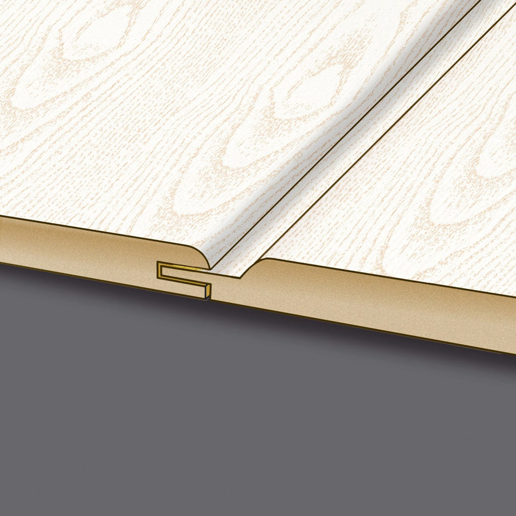 HDM Swingline Struktuur Wit - wand en plafond - 2600x154x8 mm