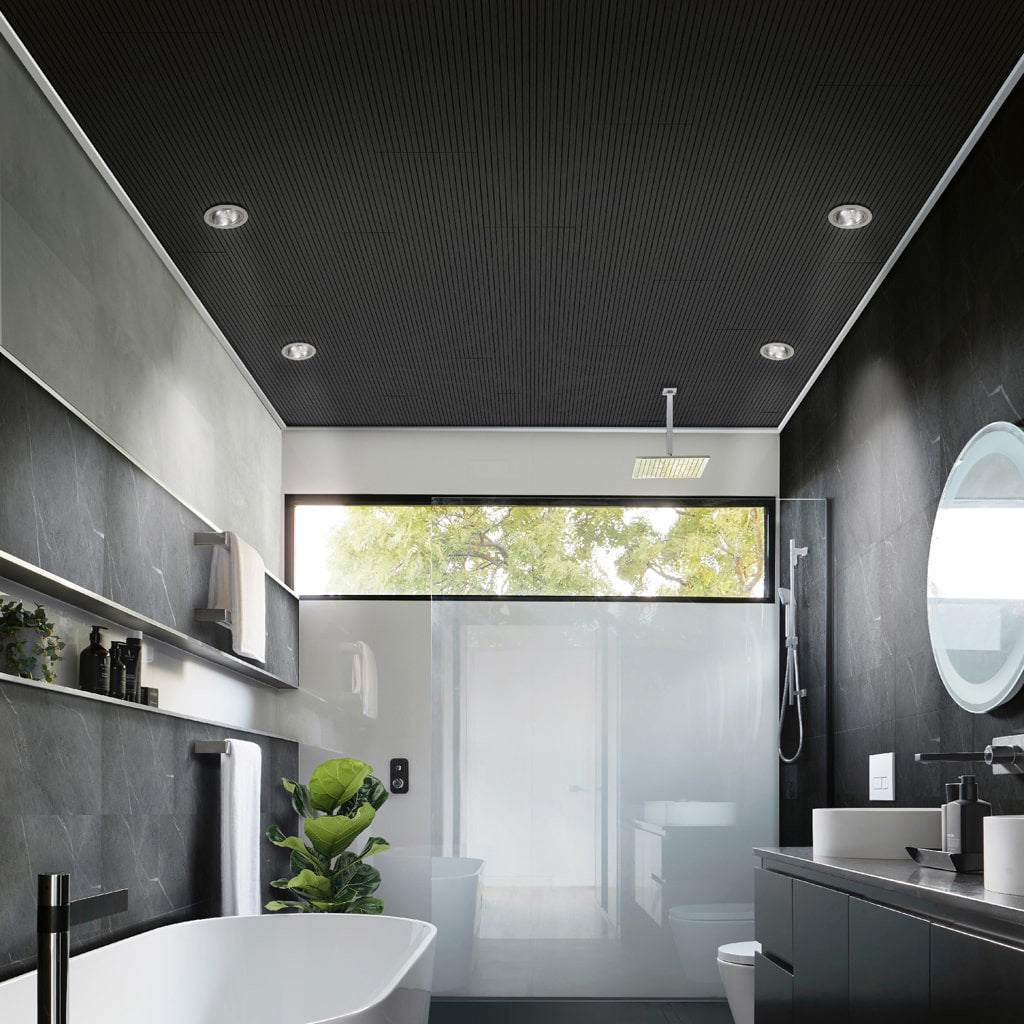 HDM Avanti acoustic inox black - wand en plafond - grijs - 1388x201x10 mm