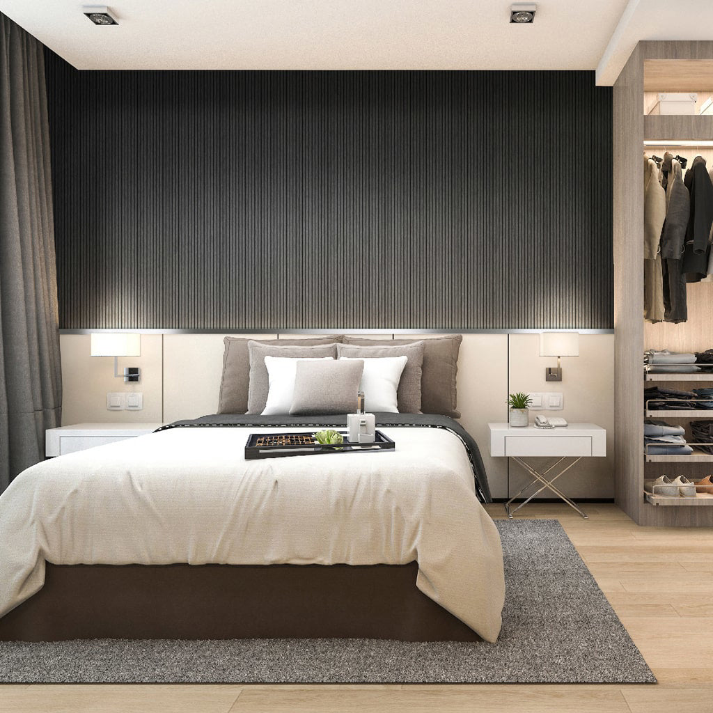 HDM Avanti acoustic inox black - wand en plafond - grijs - 1388x201x10 mm