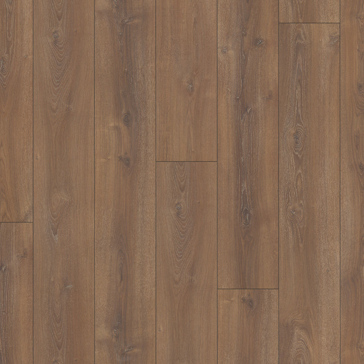 Topview van Parador Trendtime 6 Eiken Montana gekalkt in donkerbruin eiken in rechte strook motief