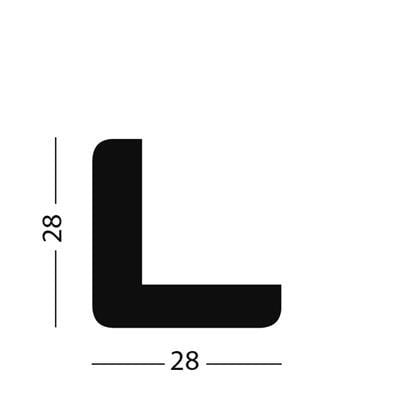 HDM Hoeklijst Silk Oak - lijstwerk - 260 cm