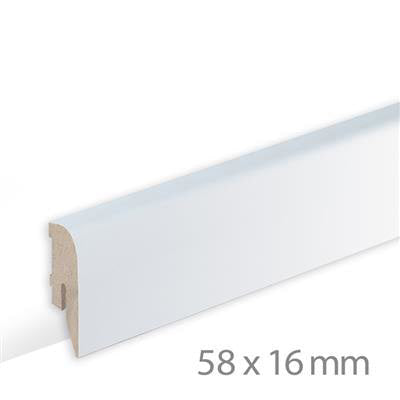HDM Modern plint wit overschilderbaar S - 250 cm
