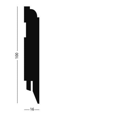 HDM Modern plint wit overschilderbaar L - 250 cm