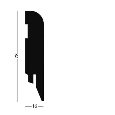 HDM Renovatieplint wit overschilderbaar S - 250 cm