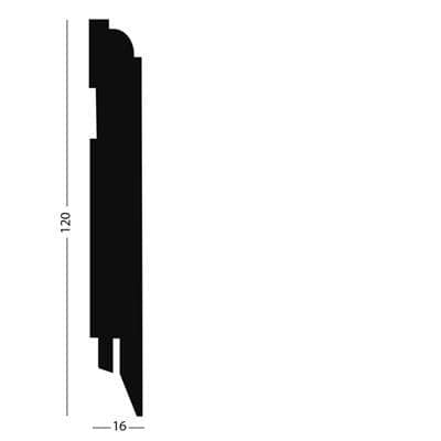 HDM Renovatieplint wit overschilderbaar L - 250 cm
