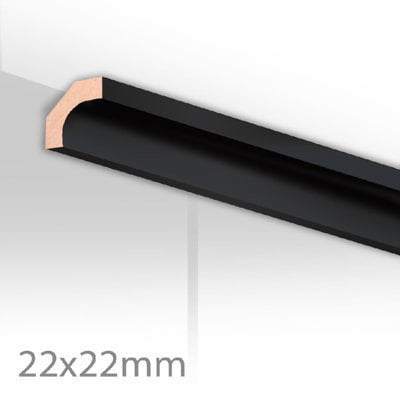 HDM Hollat Matt Black - lijstwerk - 260 cm
