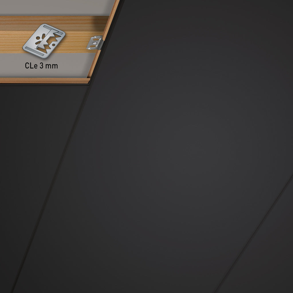 HDM Avanti Pro 12 Matt Black - Wand en Plafond - 1290X290X12 MM