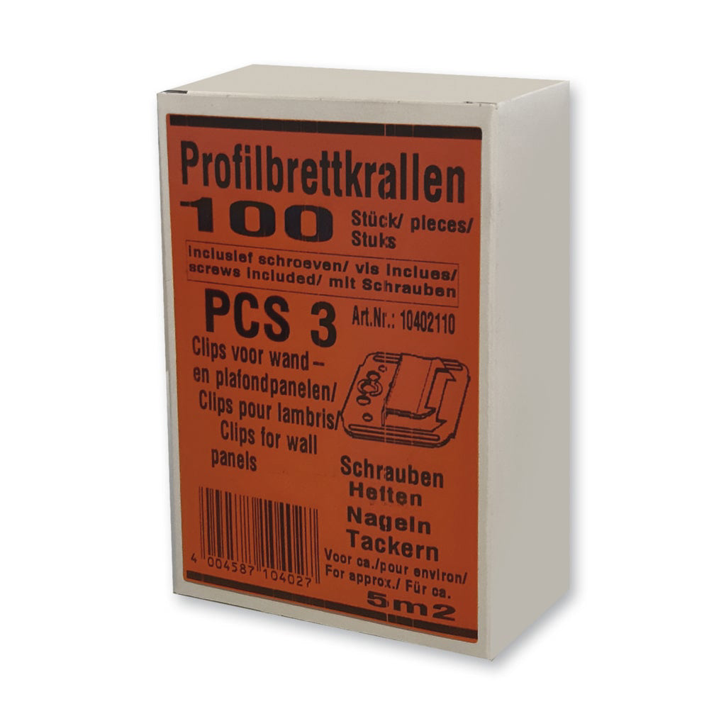 HDM Clips PCS 3 mm - Inclusief schroeven - 100 stuks