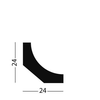 HDM Hollat Helder Wit - lijstwerk - 260 cm