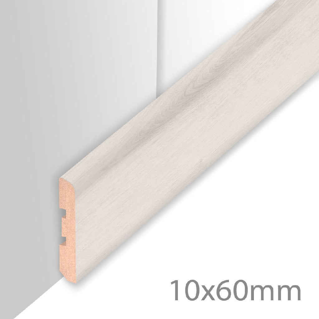 HDM Plint Wit Eiken - lijstwerk - 260 cm