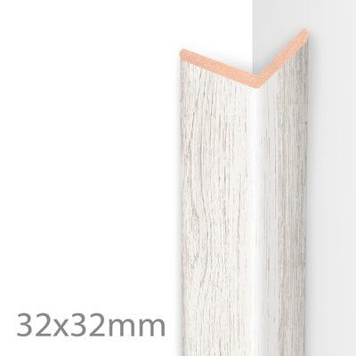 HDM Hoeklijst Embossed Wit - lijstwerk - 260 cm