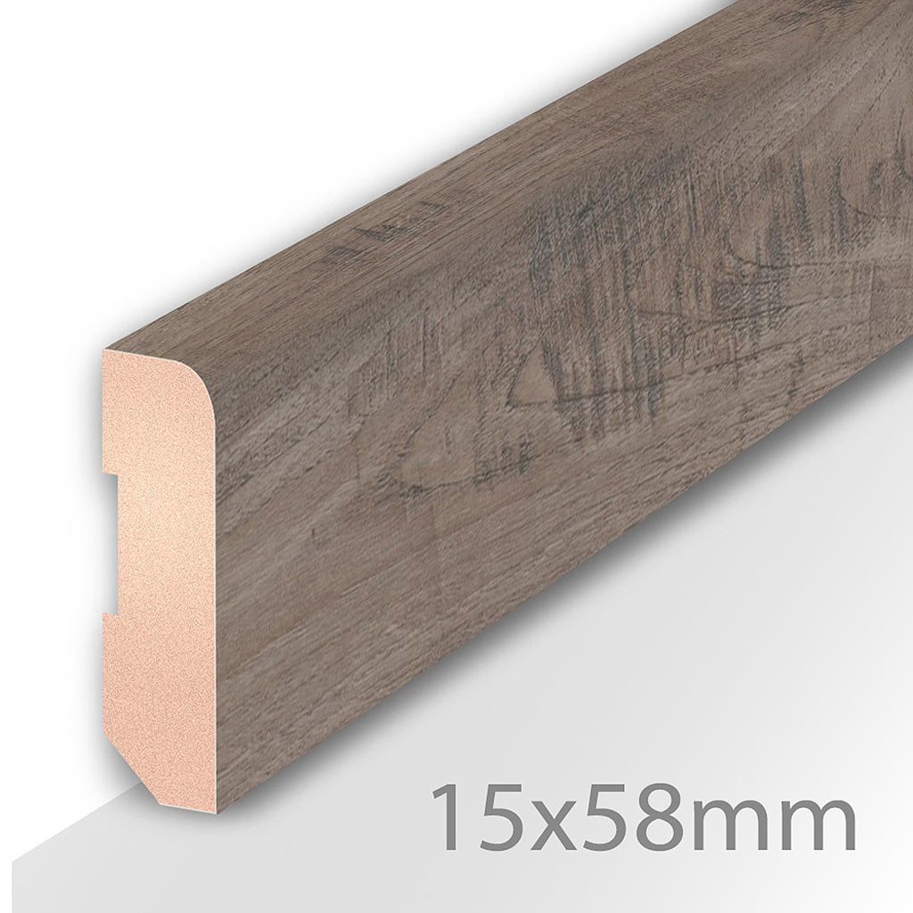 HDM Laminaatplint Aged Teak Grey - lijstwerk - 220 cm