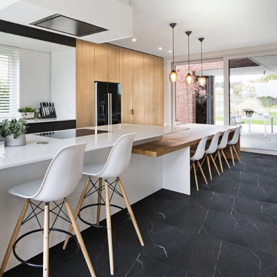 Aqua-step SPC Aqua Click Tiles Aberdeen - vloer en wand - zwart - 610X305X4 MM