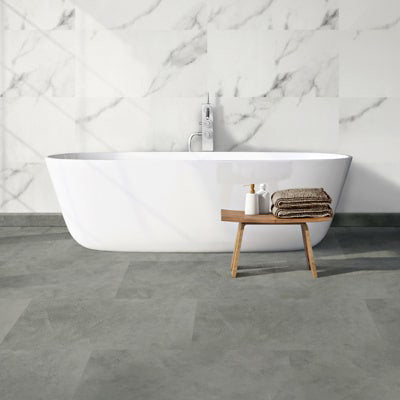 Aqua-step SPC Aqua click tiles XL Nottingham - wand en vloer - 950x475x4 mm