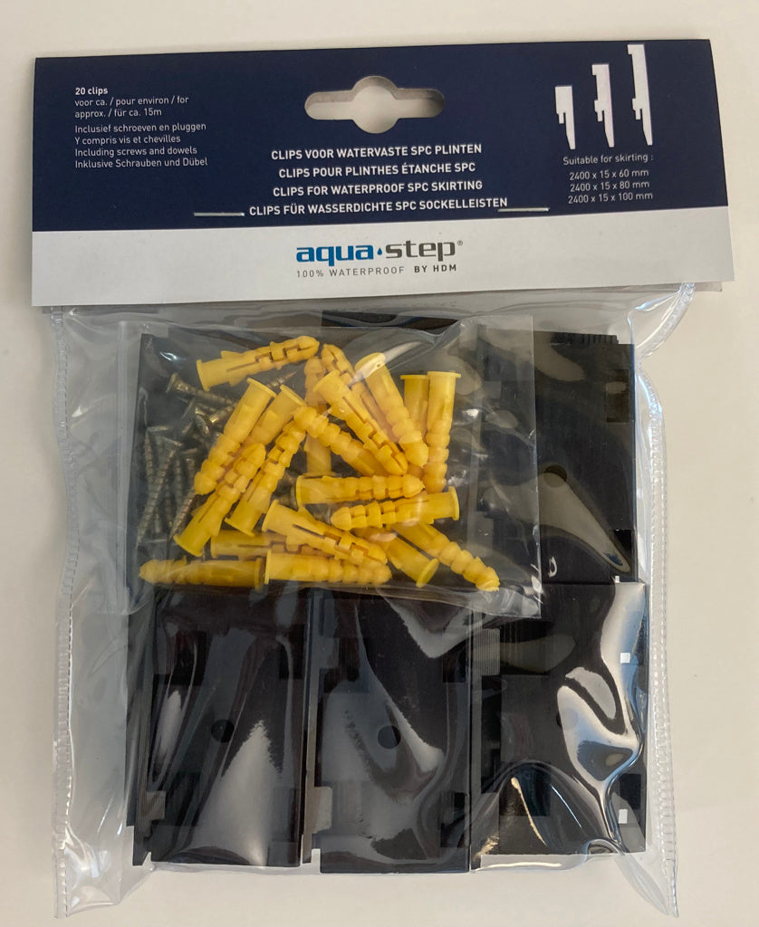 Aqua-Step Bevestigingsclips voor watervaste SPC plint