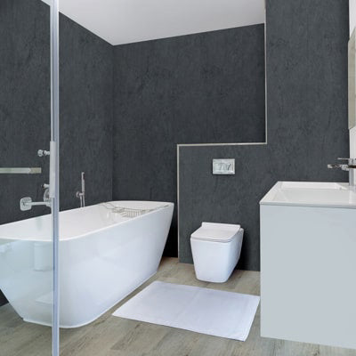 Aqua-Step SPC XL Norwich - wand en vloer - donkergrijs - 2615x305x4 mm