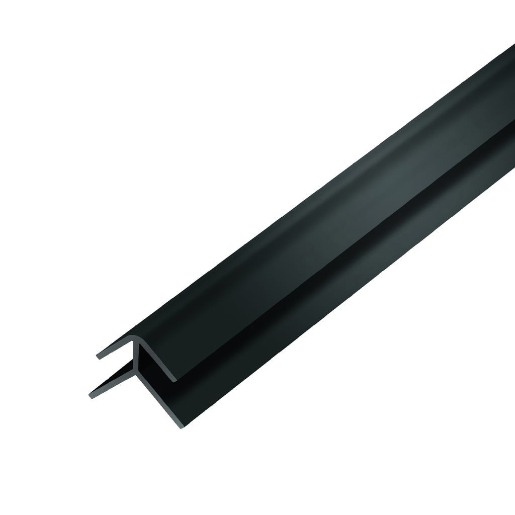 Aqua-Step SPC Buitenhoek zwart - profiel - 2600 mm