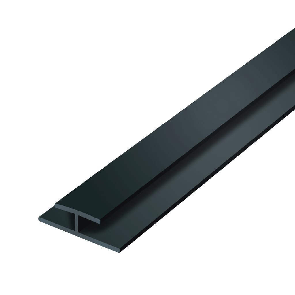 Aqua-Step H-verbindingsprofiel zwart - lijstwerk - 27x4x15x1 mm