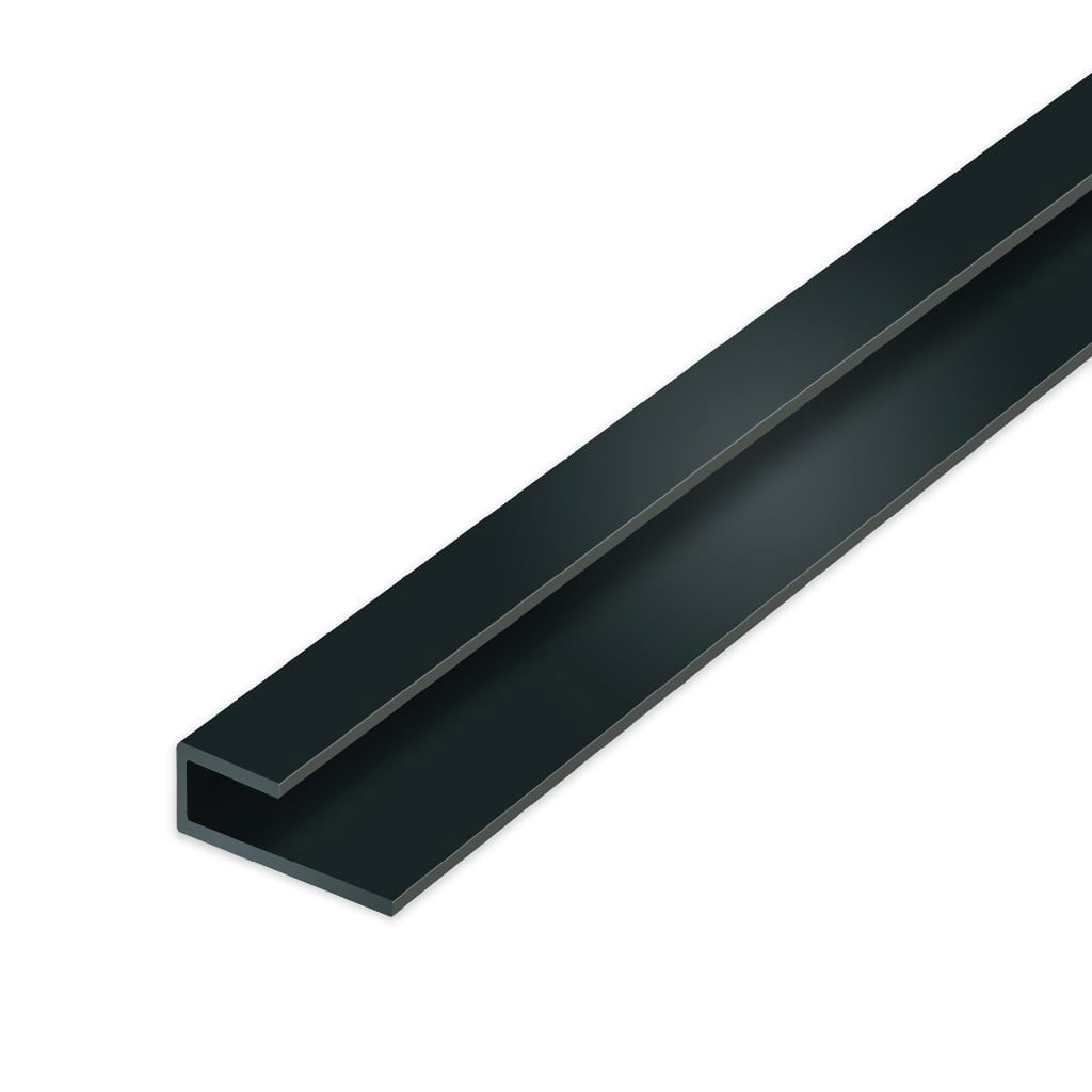 Aqua-Step U-profiel zwart - lijstwerk - 8x4x20x1 mm