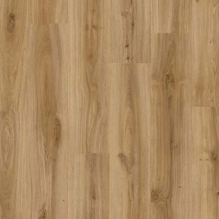 Topview van Moduleo Roots Classic Oak 24837 vloer in naturel eiken met rechte strook-motief
