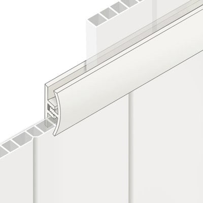 HDM PVC verbindingsprofiel roomwit - watervast - 260 cm