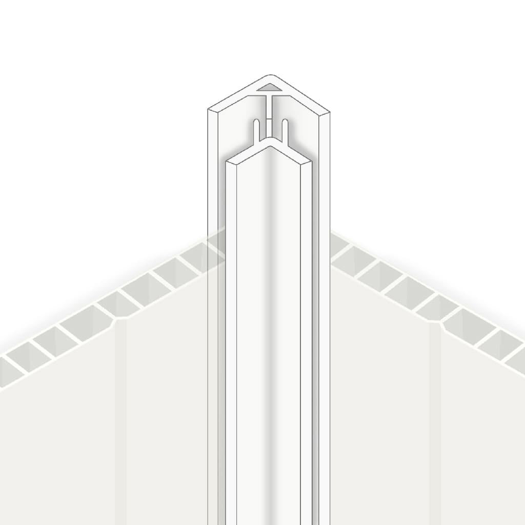 HDM PVC hoeklijst univers roomwit - watervast - 260 cm