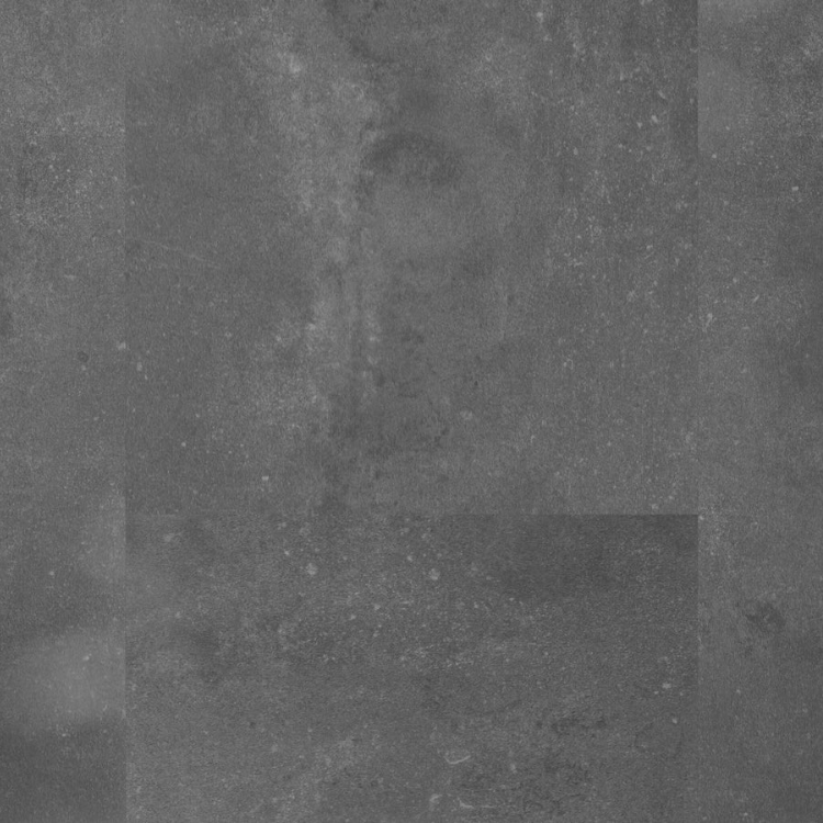 Topview van Hebeta Beton Design - Diep grijs - 45,7 cm x 91,4 cm vloer in donkergrijs met tegel motief.