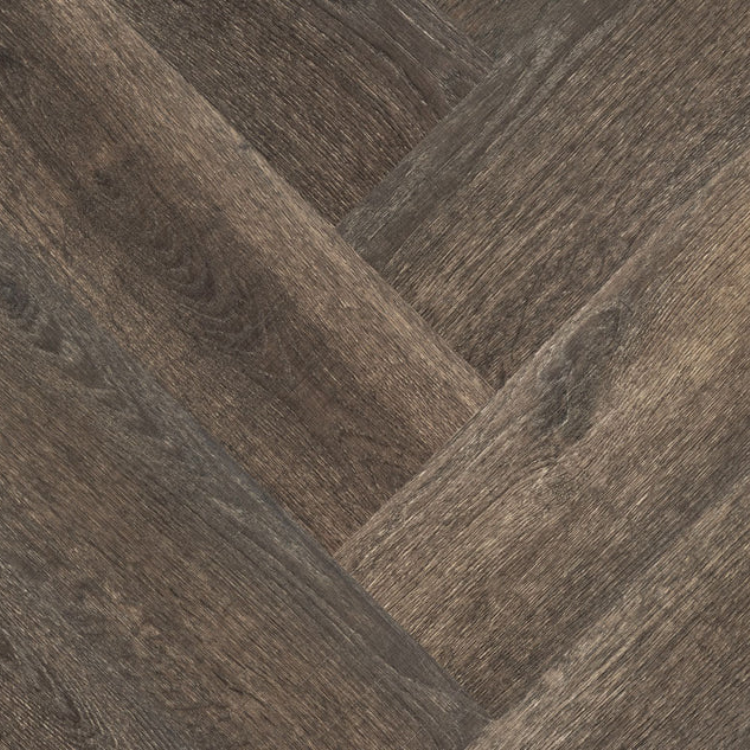 Topview van Hebeta Cayenne Visgraat XL - Eiken rustiek goud bruin - 15,3 cm x 76,5 cm vloer in bruin eiken met visgraat motief.