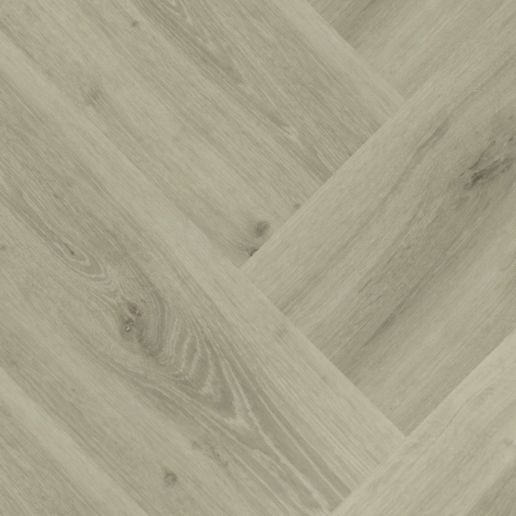 Topview van Hebeta Chamonix Visgraat XL - Rustiek eiken licht bruin - 15,3 cm x 76,5 cm vloer in licht bruin eiken met visgraat motief.