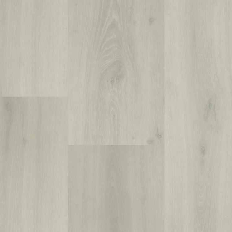 Topview van Hebeta Chamonix XL Plank - Eiken wit - 25 cm x 153 cm vloer in wit eiken met rechte plank motief.