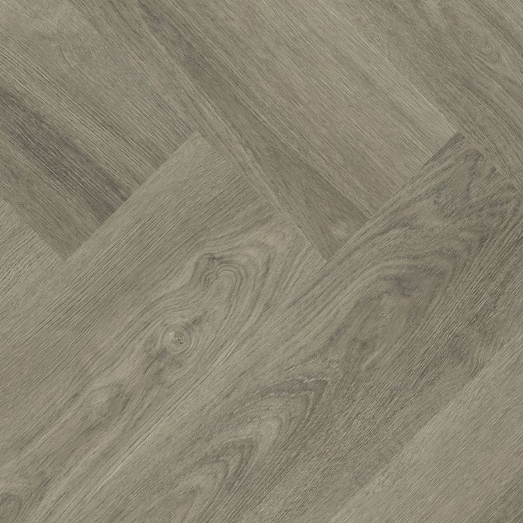 Topview van Hebeta Charente Visgraat XL - Eiken grijs bruin - 11,9 cm x 59,5 cm vloer in grijs bruin eiken met visgraat motief.