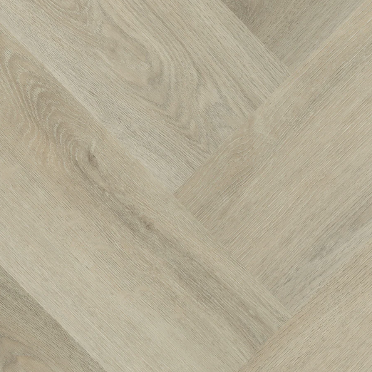 Topview van Hebeta Charente Visgraat XL - Naturel licht eiken - 15,3 cm x 61,2 cm vloer in licht naturel eiken met visgraat motief.