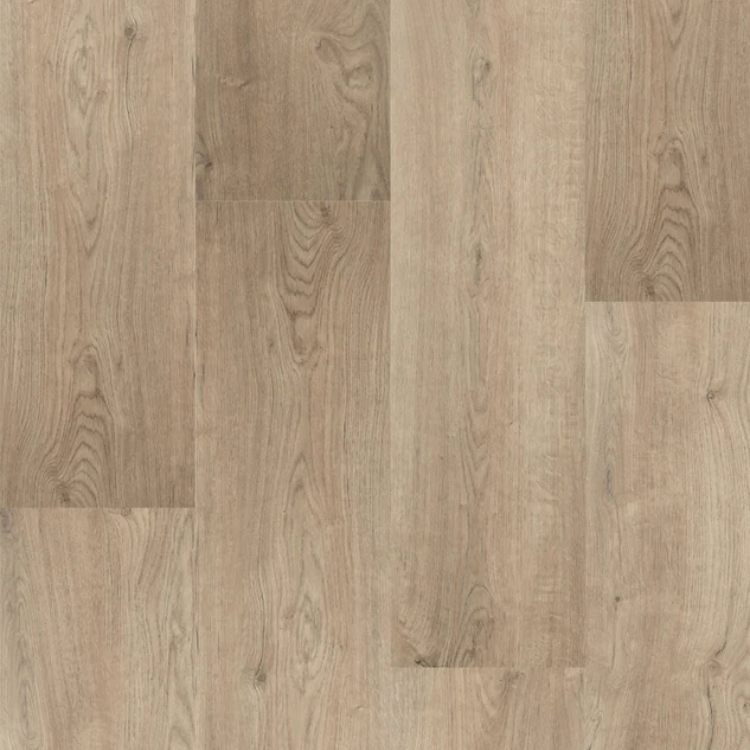 Topview van Hebeta Largo XXL Plank - Gerookt eiken robuust - 30,5 cm x 152,5 cm vloer in gerookt eiken met rechte strook motief.