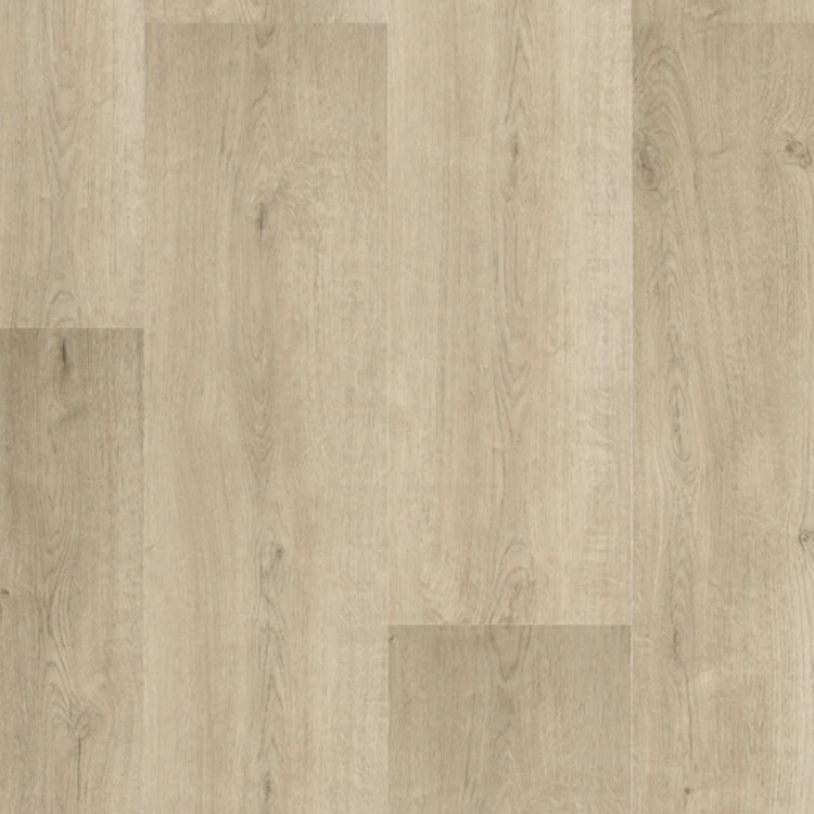 Topview van Hebeta Largo XXL Plank - Licht eiken robuust - 30,5 cm x 152,5 cm vloer in licht naturel eiken met rechte strook motief.