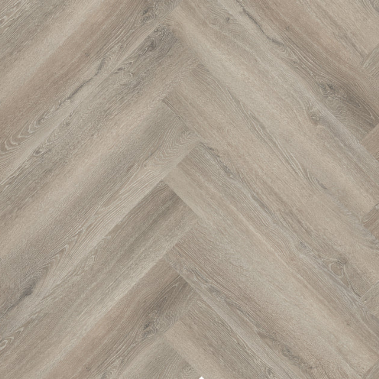 Topview van Hebeta Progress Visgraat XL - Warm bruin - 15,3 cm x 76,5 cm vloer in bruin eiken met visgraat motief.