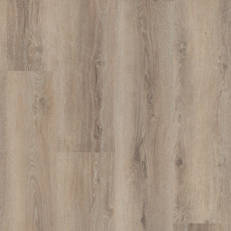 Topview van Hebeta Progress XL Plank - Naturel eiken donker - 24 cm x 152,2 cm vloer in donker eiken met rechte strook motief.