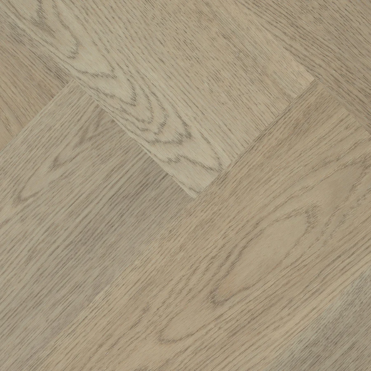 Topview van de Hebeta Rhône Visgraat XL - Eiken naturel - 15,3 cm x 76,5 cm vloer in naturel eiken met visgraat motief.