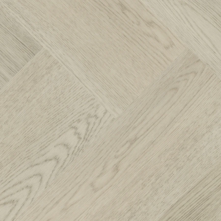 Topview van Hebeta Rhône Visgraat XL - Eiken naturel - 15,3 cm x 76,5 cm vloer in licht eiken met visgraat motief.