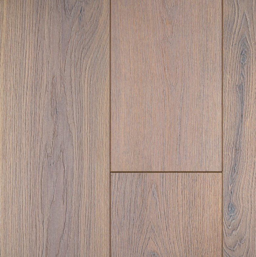 Topview van Hebeta laminaat - Organic eiken licht gerookt - klik vloer in lichtbruin eiken met rechte strook motief.