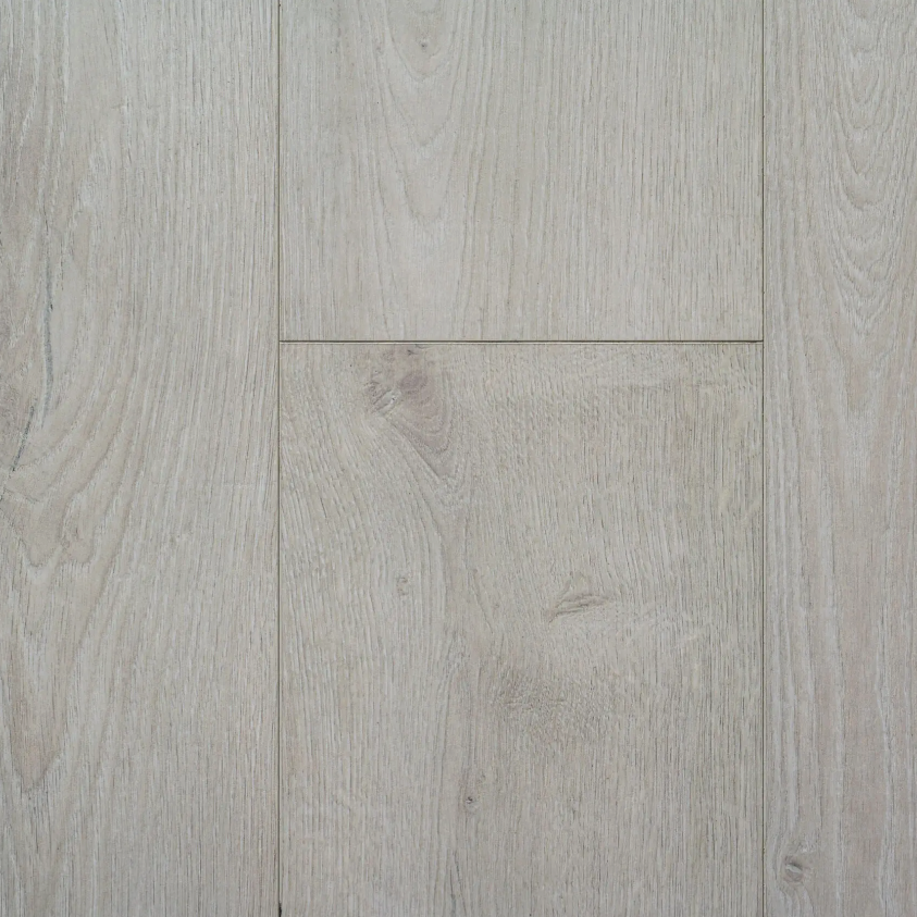 Topview van Hebeta laminaat - Organic eiken naturel - klik vloer in grijs eiken met rechte strook motief.