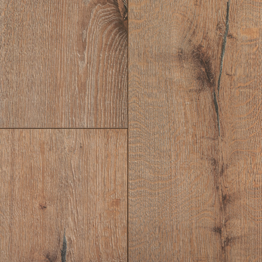 Topview van de Hebeta laminaat - Organic rustiek eiken - klik vloer in naturel eiken met rechte strook motief.