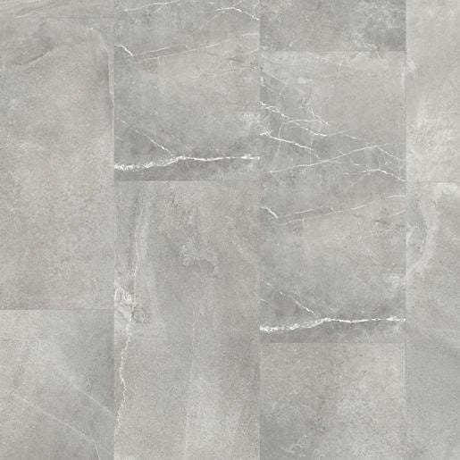 Topview van Moduleo Layred Luzerna 46938 vloer in grijs beton met rechte strook-motief