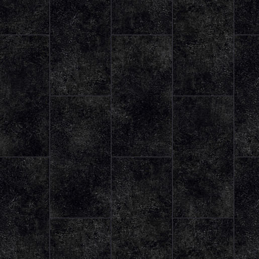 Topview van Moduleo Layred Cantera 46990 vloer in beton zwart met rechte strook-motief