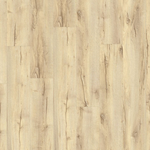 Topview van Moduleo Layred Mountain Oak 56220 vloer in beige eiken met rechte strook -motief