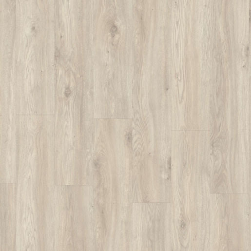 Topview van Moduleo Layred Sierra Oak 58239 vloer in licht beige eiken met rechte strook-motief