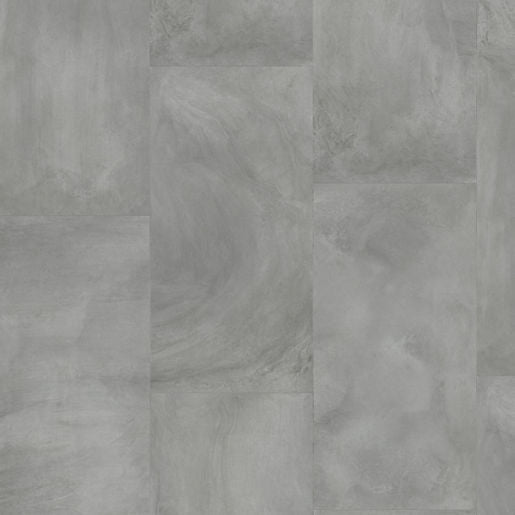 Topview van Moduleo Layred Silky Satin vloer in donkergrijs beton met rechte strook-motief