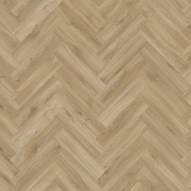 Topview van Moduleo Layred Herringbone Sierra Oak 2058847 vloer in bruin eiken met visgraat-motief