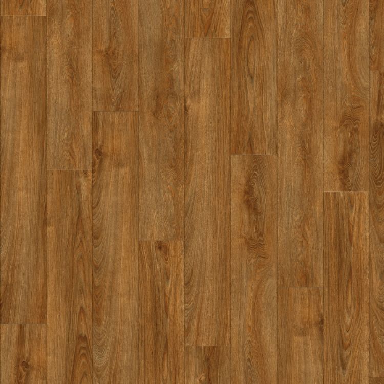 Topview van Moduleo Layred Midland Oak 22821 vloer in warm eiken met rechte strook-motief
