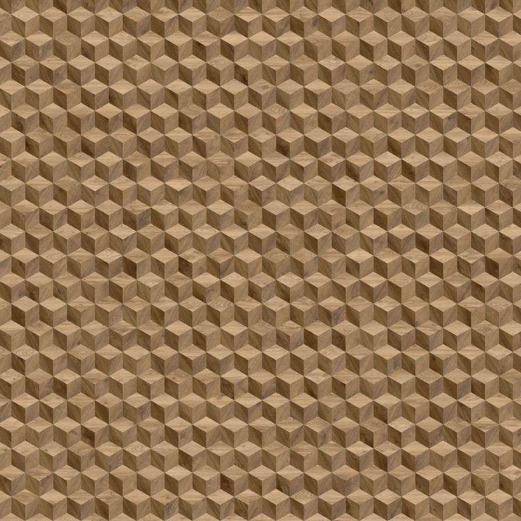 Topview van Moduleo Moods Diamond Cubes 629 vloer in Beige bruin met ruit-motief