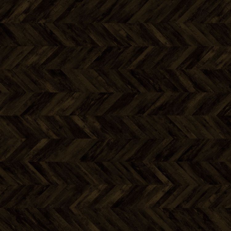 Topview van Moduleo Moods Chevron Mono 597 vloer in donker bruin met hongaarse punt-motief